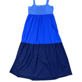 Loft Womens Blue Colorblock Maxi Dress Sleeveless Casual Style Size M