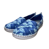 Clarks Women’s Blue Floral Cushion Soft Cloudsteppers Slip-On Shoes Size 11 Wide