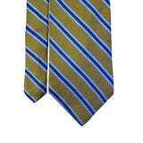 Brooks Brothers Mens Yellow & Blue Striped Pure Silk Necktie