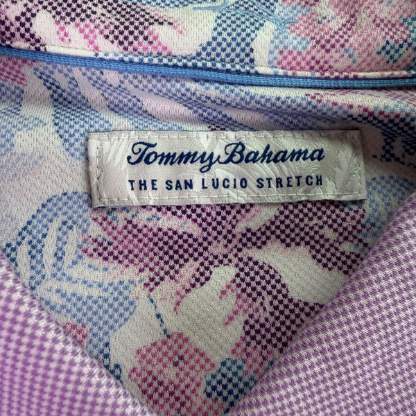 Tommy Bahama Men’s Solid Purple Short Sleeve Button-Up Shirt Sz XL