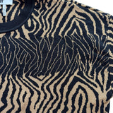 DKNY Womens Beige & Black Animal Print Sweater Size S