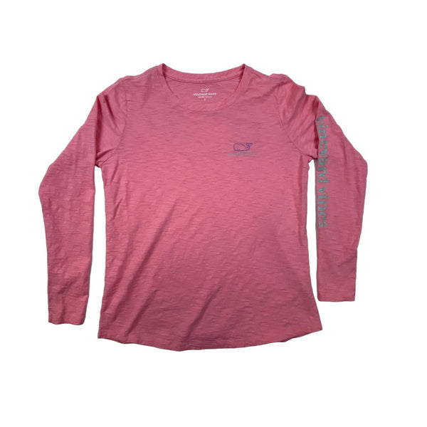 Vineyard Vines Men's Pink Long Sleeve Classic Shirt Sz S