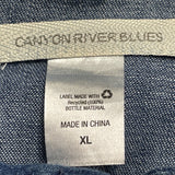 Carry On River Blues Women’s Blue Chambray Long Sleeve Tunic Shirt Size XL - New