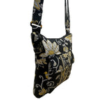 Vera Bradley Women’s Black Floral Quilted Adjustable Strap Crossbody Bag