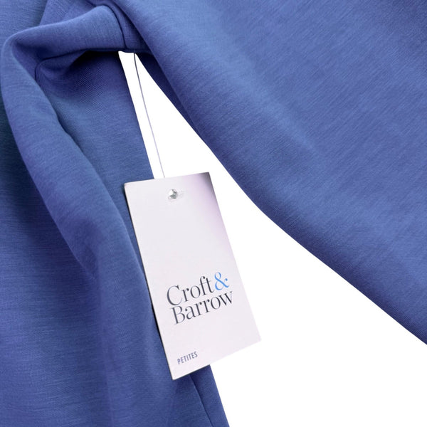 Croft & Barrow Womens Blue Button-Side Long Sleeve Top Sz PL