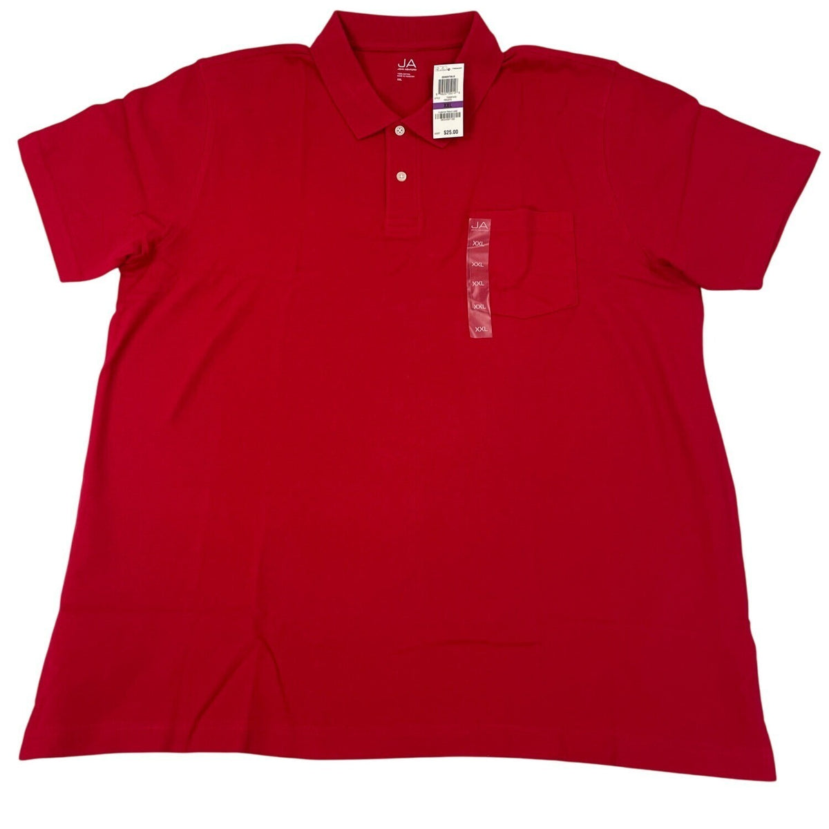 John Ashford Mens Red Polo Shirt Short Sleeve Casual  Sz XXL