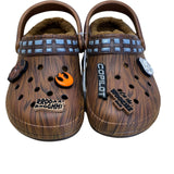 Crocs x Star Wars Brown Chewbacca Jibbitz Fuzzy Lined Clogs Size W6/M4 - New