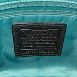 Coach Women’s Black Pebbled Leather Adjustable Strap Silver-Tone Crossbody Bag