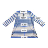 Style & Co Womens Blue Striped Long Sleeve Tunic Top Sized Petite Size M