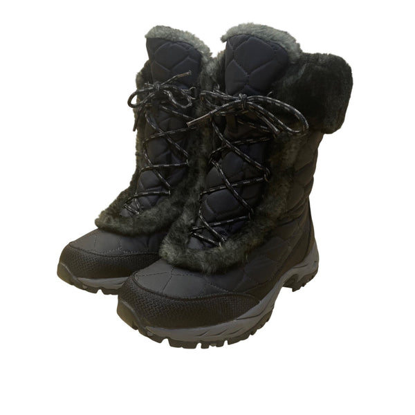 L.L.Bean Women’s Black Quilted Faux Fur Lined Waterproof Winter Boots Size 8M