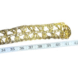 Vintage Gold Woven Rope Belt Womens Accessories Adjustable Length Boho Style