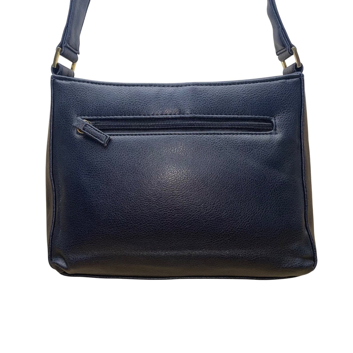 Women’s Navy Blue Faux Leather With Adjustable Strap & Rear Pocket Crossbody Bag