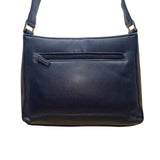 Women’s Navy Blue Faux Leather With Adjustable Strap & Rear Pocket Crossbody Bag