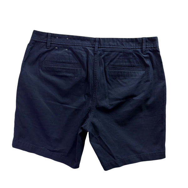Talbots Womens Navy Cotton/Spandex Relaxed Chino Shorts 7-Inch Inseam Size 12
