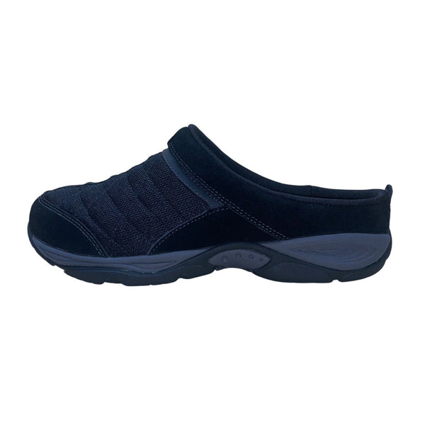 Easy Spirit Women’s Black Leather & Textile Slip-On Mules Shoes Size 8.5WW