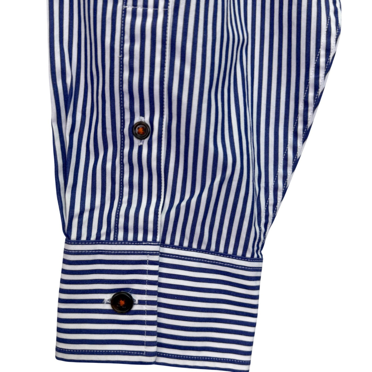 Michael Kors Mens Blue Striped Long Sleeve Button-Up Shirt Size L