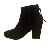 Steve Madden Women’s Black Leather Zipper Closure Heeled Ankle Booties Size 6M