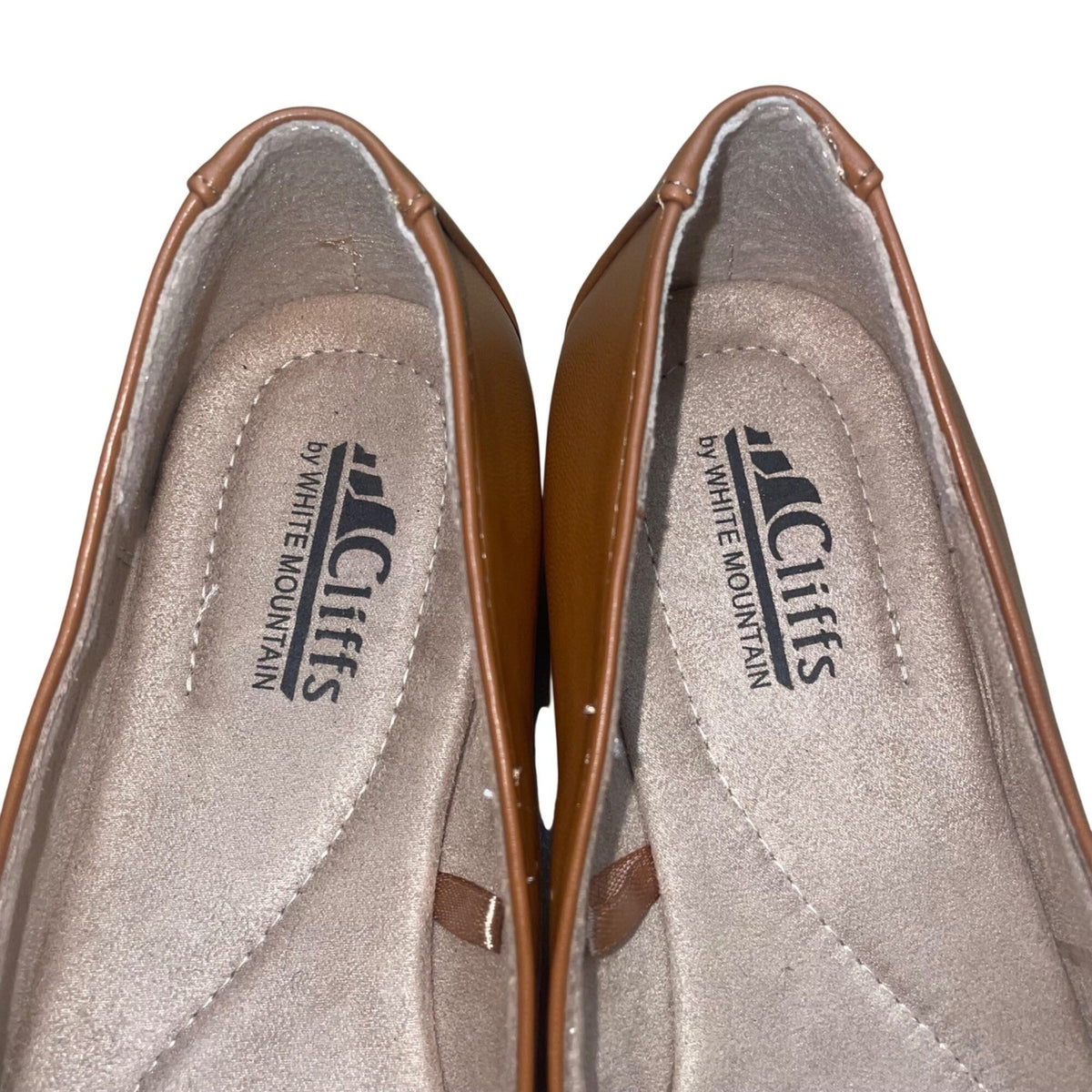 Cliffs By White Mountain Women’s Brown Faux Leather Gracefully Loafers Sz 7.5M
