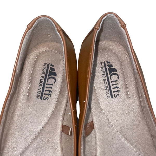 Cliffs By White Mountain Women’s Brown Faux Leather Gracefully Loafers Sz 7.5M
