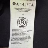 Athleta Womens Black Polyester-Blend Sleeveless Zip-Up Romper Size 14