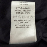 Theory Womens Black Leather Jacket Small Italy Epaulet Bomber Style Zip Closure