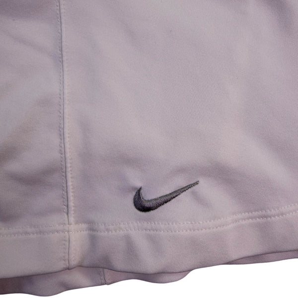Nike Womens White Dri-FIT Polyester Spandex Pleated Athletic Skort Size Large