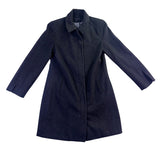 Express Womens Gray Zip-Up Coat Fully Lined Slim Fit Classic Size 9/10