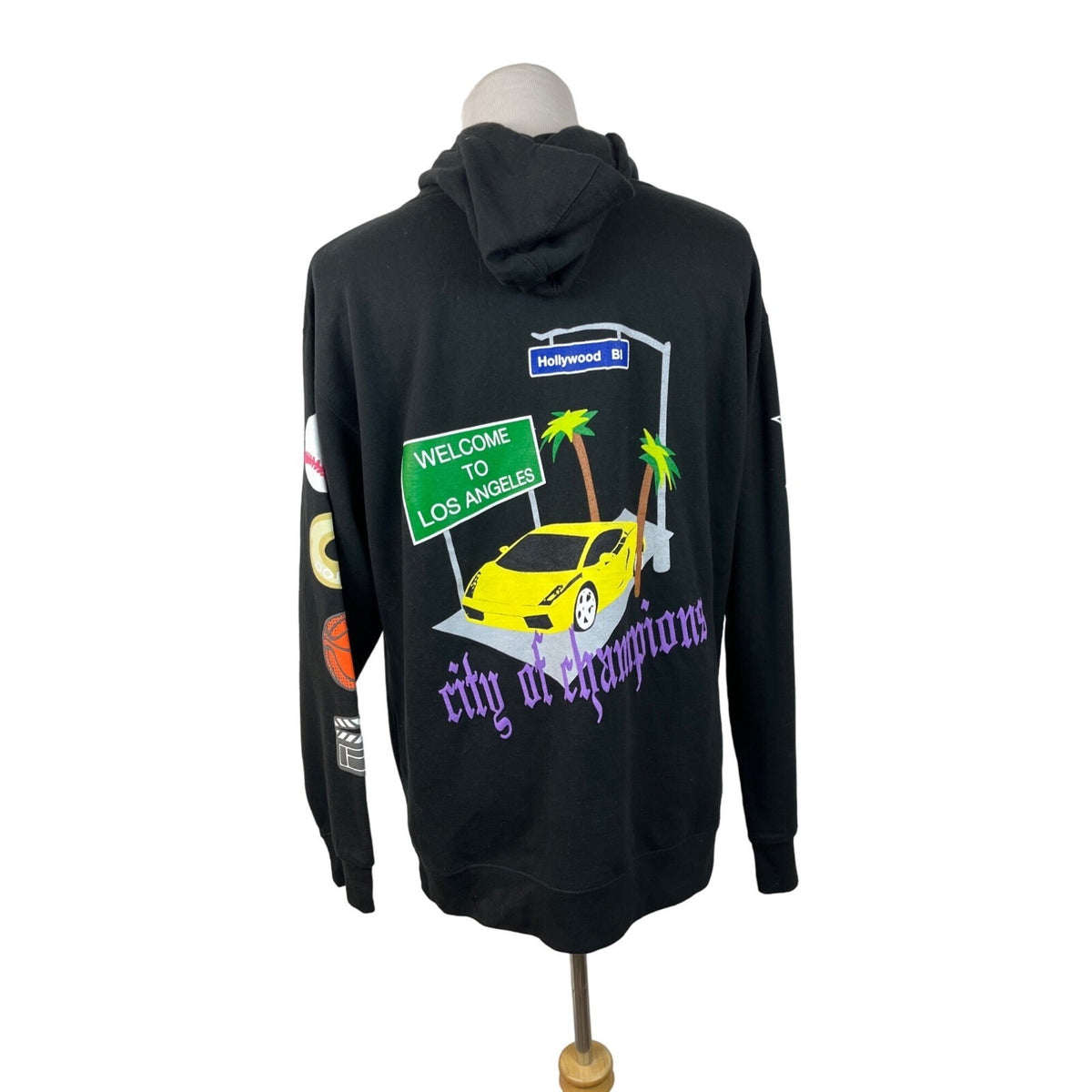 Freshitive Black LA Streetware Hoodie Sz L
