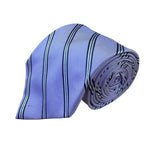 Jos A Bank Mens Purple 100% Silk Striped Handmade Necktie Classic Design