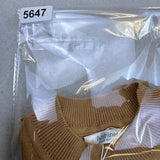 Arshiner Girls Tan Viscose/Polyester Knit Top Polka Dot Sleeves - New