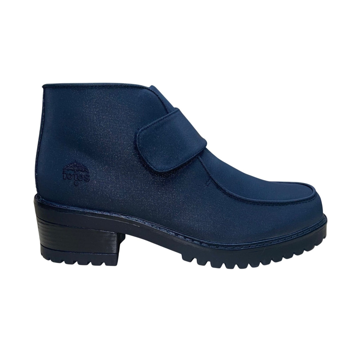 Totes Women's Black Adhesive Closure Waterproof Ankle Boots Size 7M