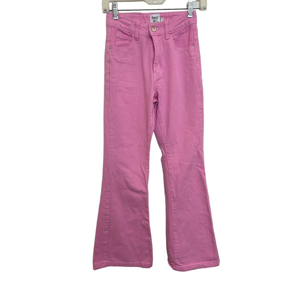 Princess Polly Youth Girl's Pink Flared Jeans Sz 0