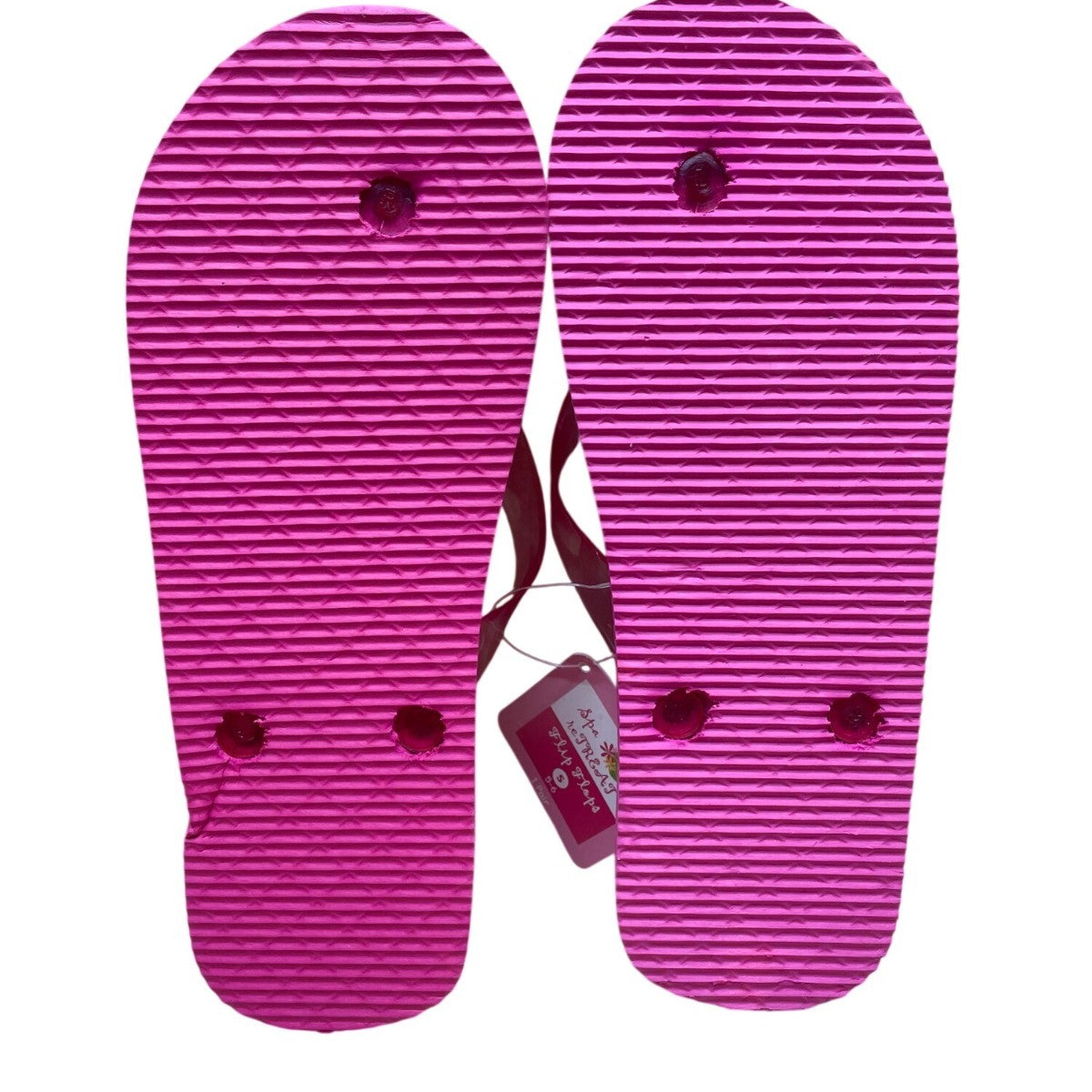 Noteworthy Girls Pink Foam Rubber Duck Theme Spa Retreat Flip Flops Size S 5/6