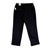 Talbots Womens Black Perfect Crop Pants Slim Fit At Waist Size 10