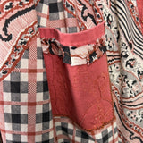 Shari B. Green Womens Red Black Patchwork Button-Up Dress Artsy Style Sz XL