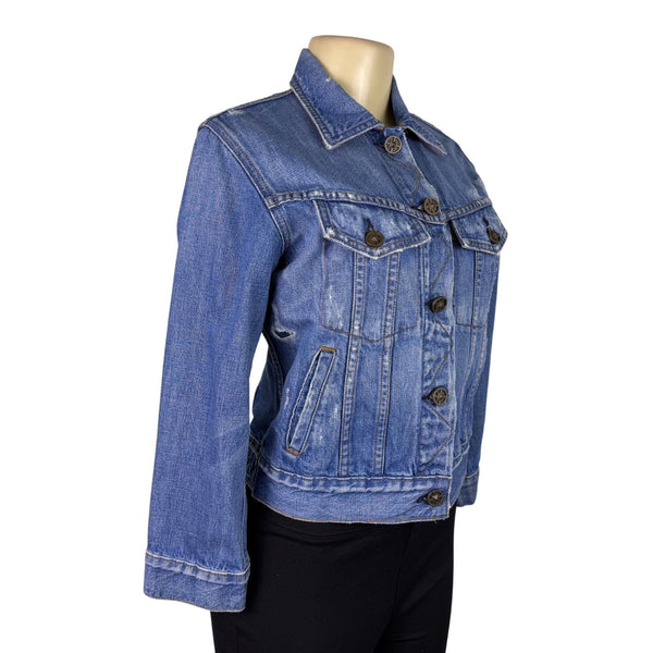 Pamela Love J.Crew Womens Blue Denim Jacket Button Front Size S