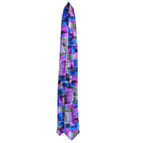 Garcia Mens Multi-Color 100% Silk Tie Abstract Brushstroke Pattern