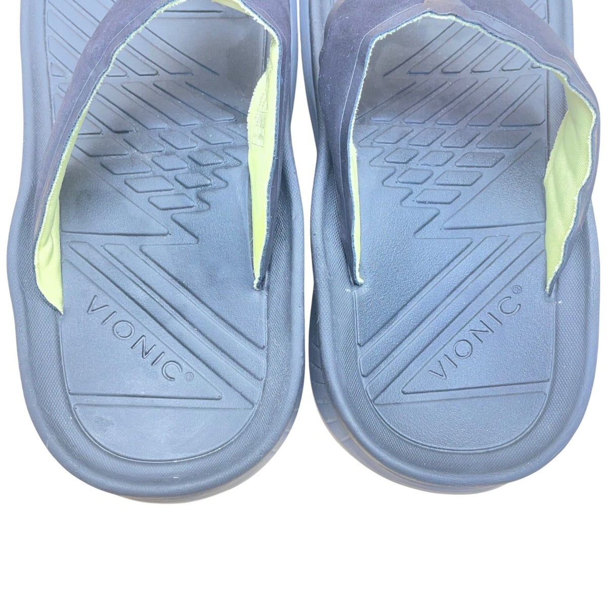 Men’s Black & Green Synthetic Restore Orthotic Flip-Flop Sandals Size 8