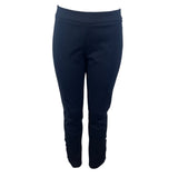 Bisou bisou Black Stretch Women’s Skinny Pants Leather Knee Accents Sz 12