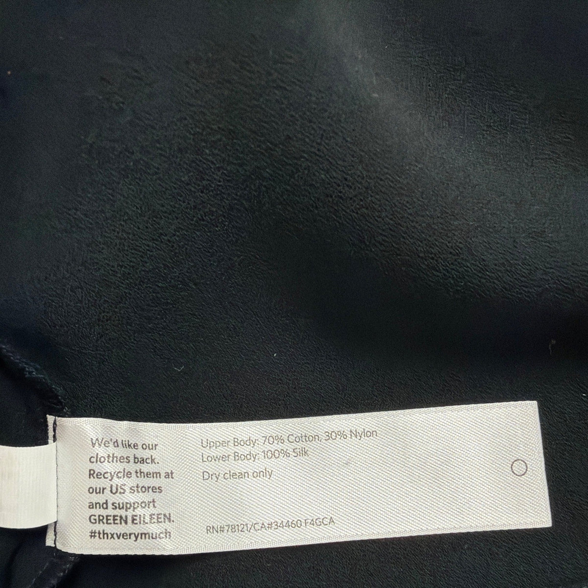Eileen Fisher Womens Black Sheer Open Cardigan & Silk Dress Set Sz M