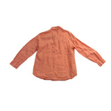 Tommy Bahama Womens Orange Linen Button-Down Shirt Casual Long Sleeve Sz L