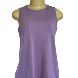 Sleeveless Purple Tank Top With Mesh Back Detail & Split Hem New