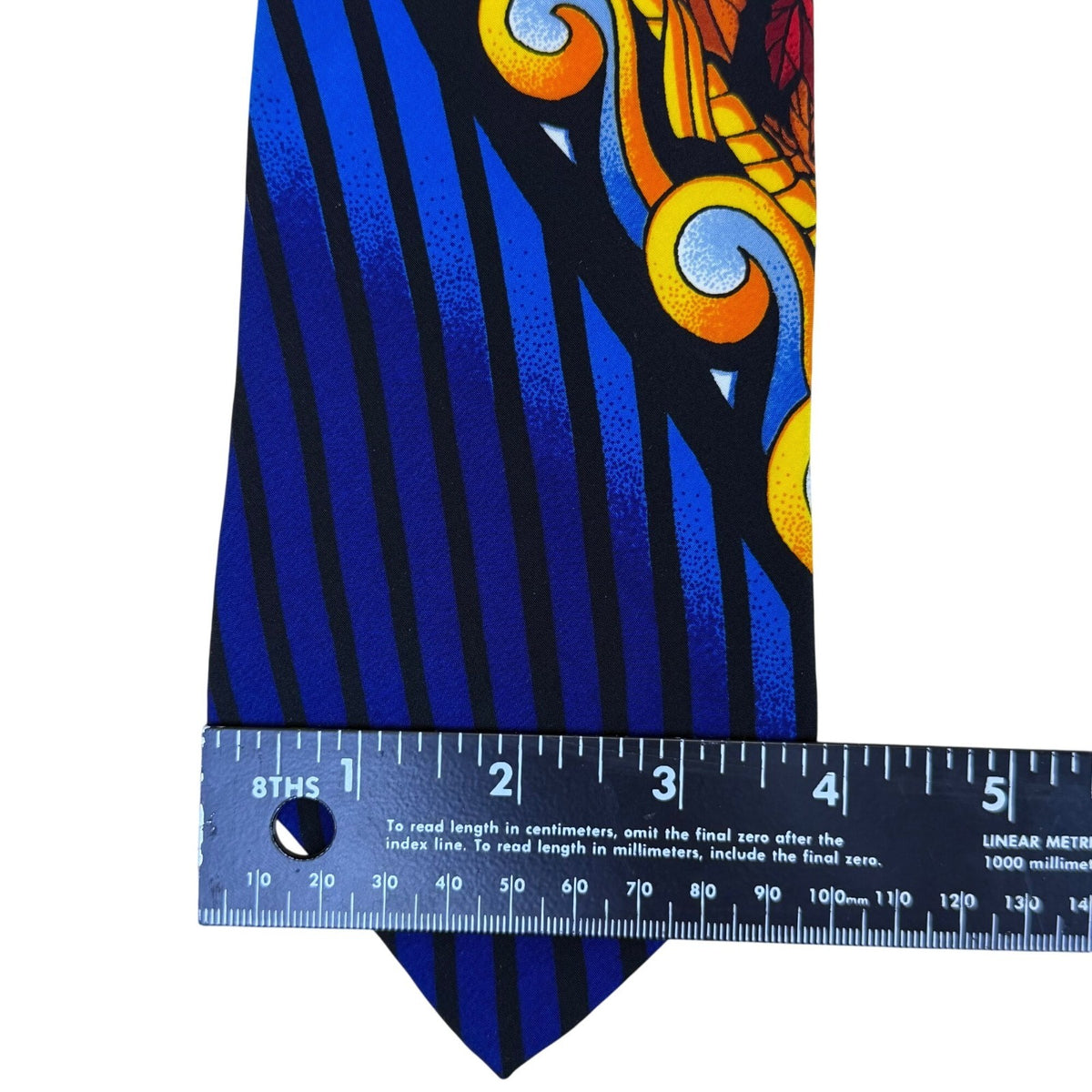 Rush Limbaugh No Boundaries SilBlue & Multi-Color Silk Tie Abstract Leaf Striped