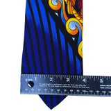 Rush Limbaugh No Boundaries SilBlue & Multi-Color Silk Tie Abstract Leaf Striped