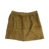 Gap Womens Green Genuine Leather & Mid-Rise Fully Lined Suede Mini Skirt Size 10