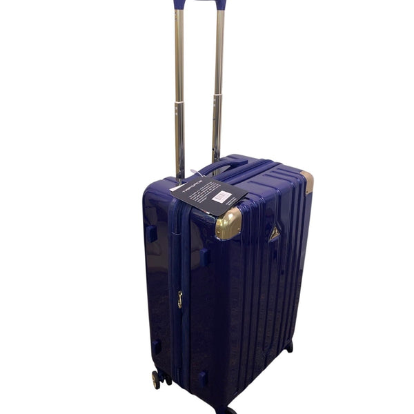 Triforce Navy Blue Telescopic Handle Build-in Scale Allure Collection Luggage