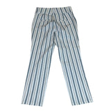 Loft Women's White Striped High Rise & Straight Fit The Kick Crop Jeans Sz 2