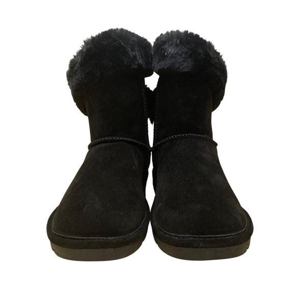 Lamo Women’s Black Suede Fleece-Lined Warm Winter Snow Boots Size 7