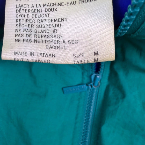 Vintage 90s Adidas Mens Teal Hooded Windbreaker Jacket Retro Sports  Sz M