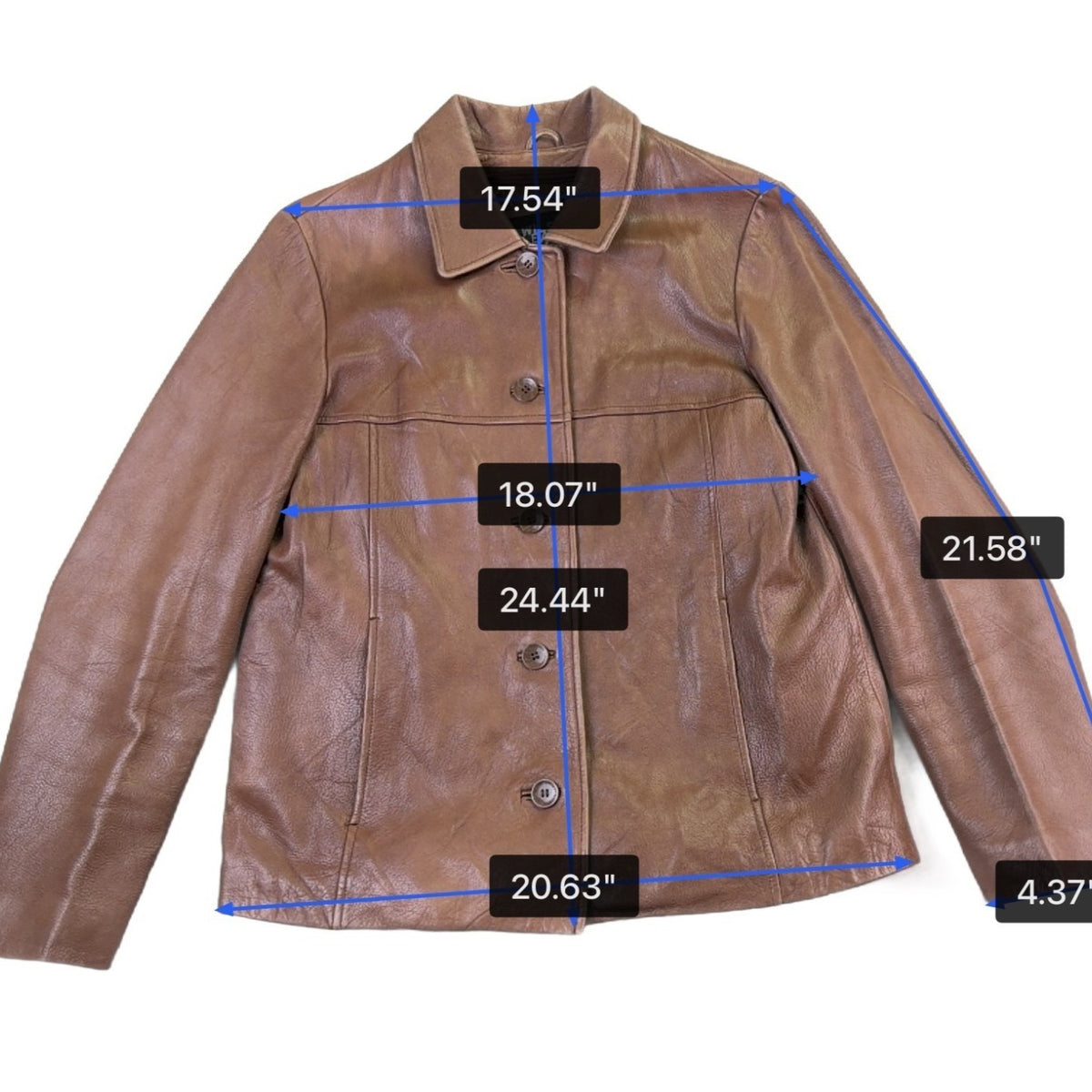Wilsons Leather Womens Brown Genuine Leather Jacket Thinsulate Lining Sz M